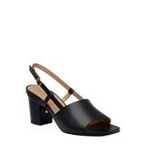 Shae Mule Sandal - Coal Black Leather 3 Block