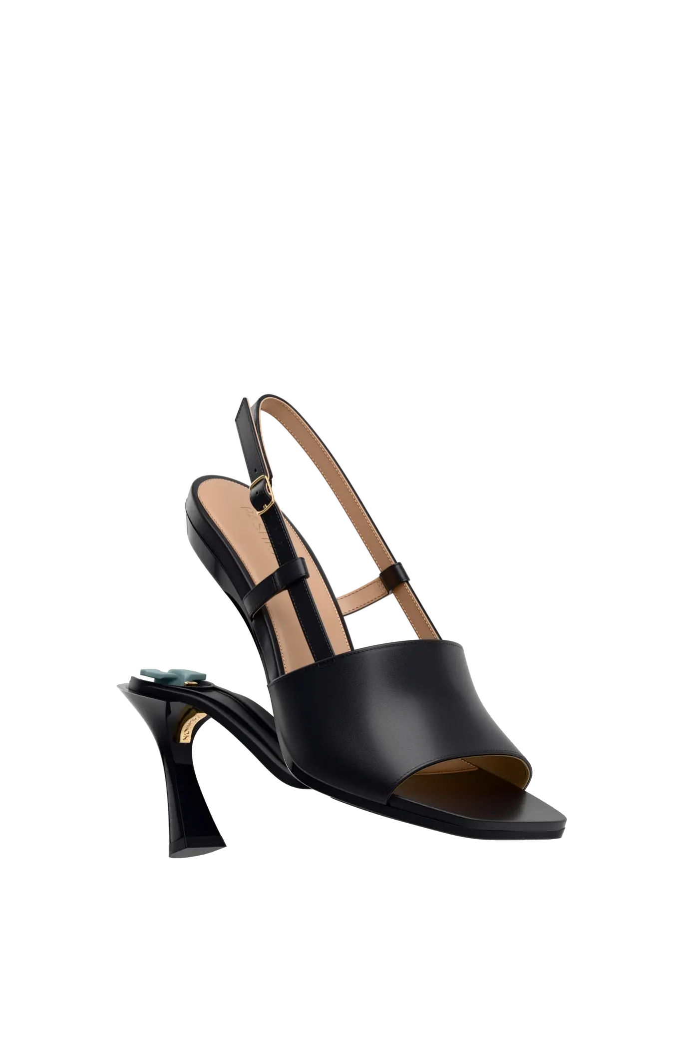 The Shae - Coal Leather 4 Flare Stiletto