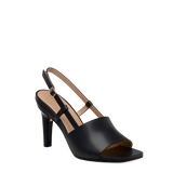 Shae Mule Sandal - Coal Black Leather 4 Stiletto