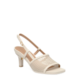 Shae Mule Sandal - Ivory Mesh 3 Stiletto