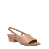 Shae Mule Sandal - Latte Leather Flat