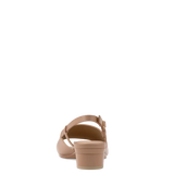 Shae Mule Sandal - Latte Leather Flat