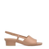Shae Mule Sandal - Latte Leather Flat