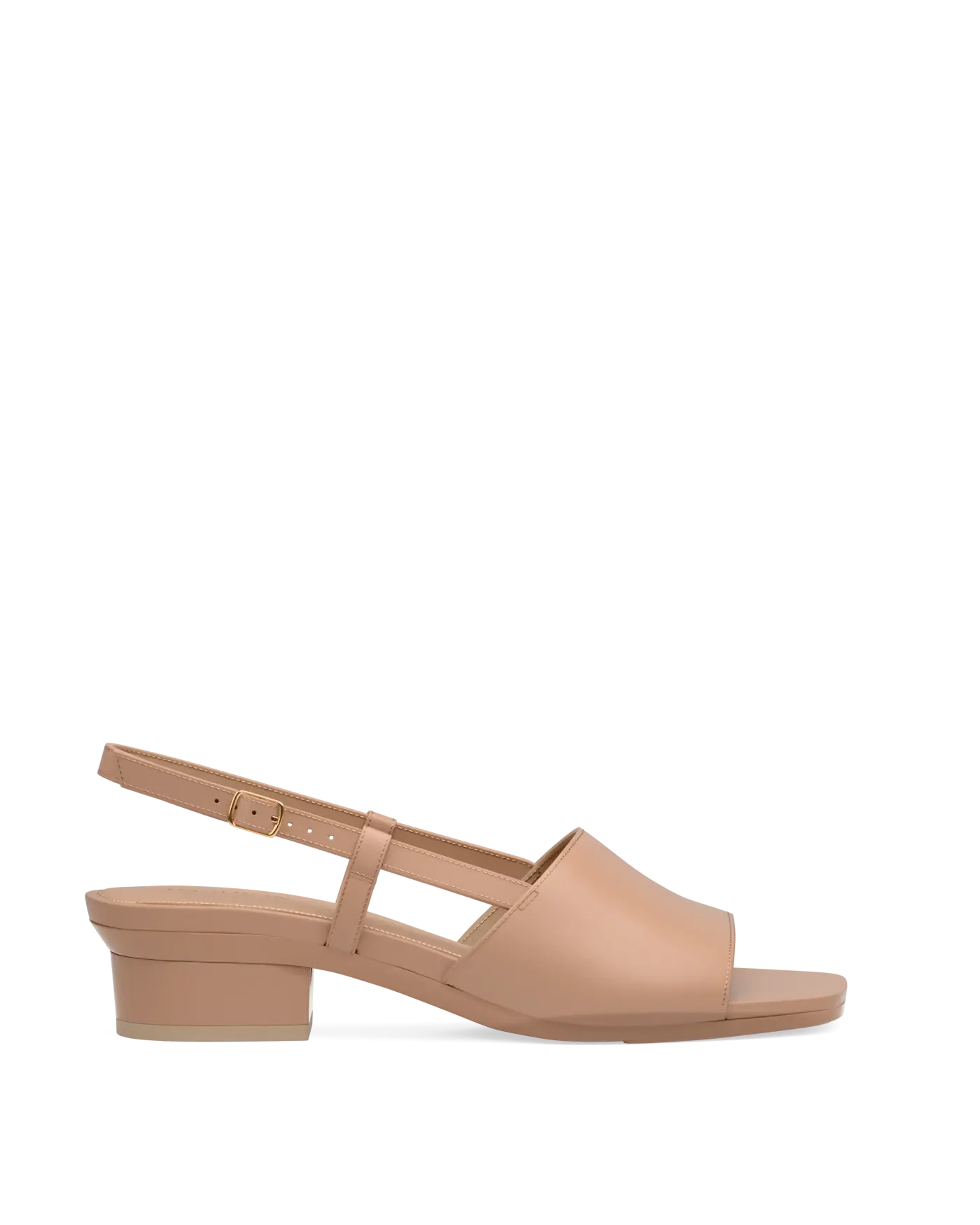Shae Mule Sandal - Latte Leather Flat