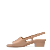 Shae Mule Sandal - Latte Leather Flat