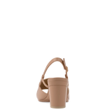 Shae Mule Sandal - Latte Leather 3 Block