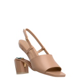 Shae Mule Sandal - Latte Leather 3 Block