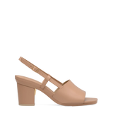 Shae Mule Sandal - Latte Leather 3 Block