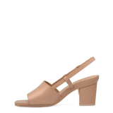 Shae Mule Sandal - Latte Leather 3 Block