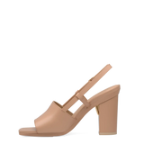Shae Mule Sandal - Latte Leather 4 Block