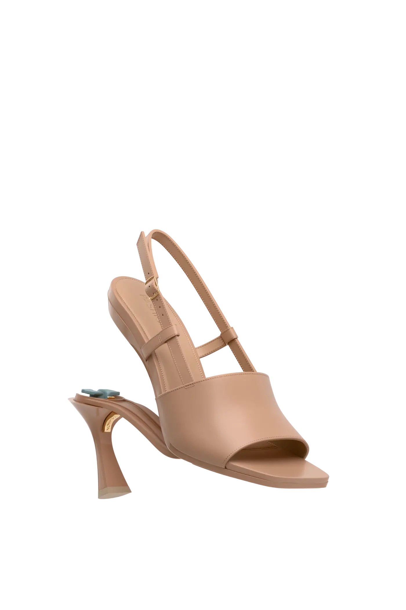 The Shae - Latte Leather 4 Flare Stiletto