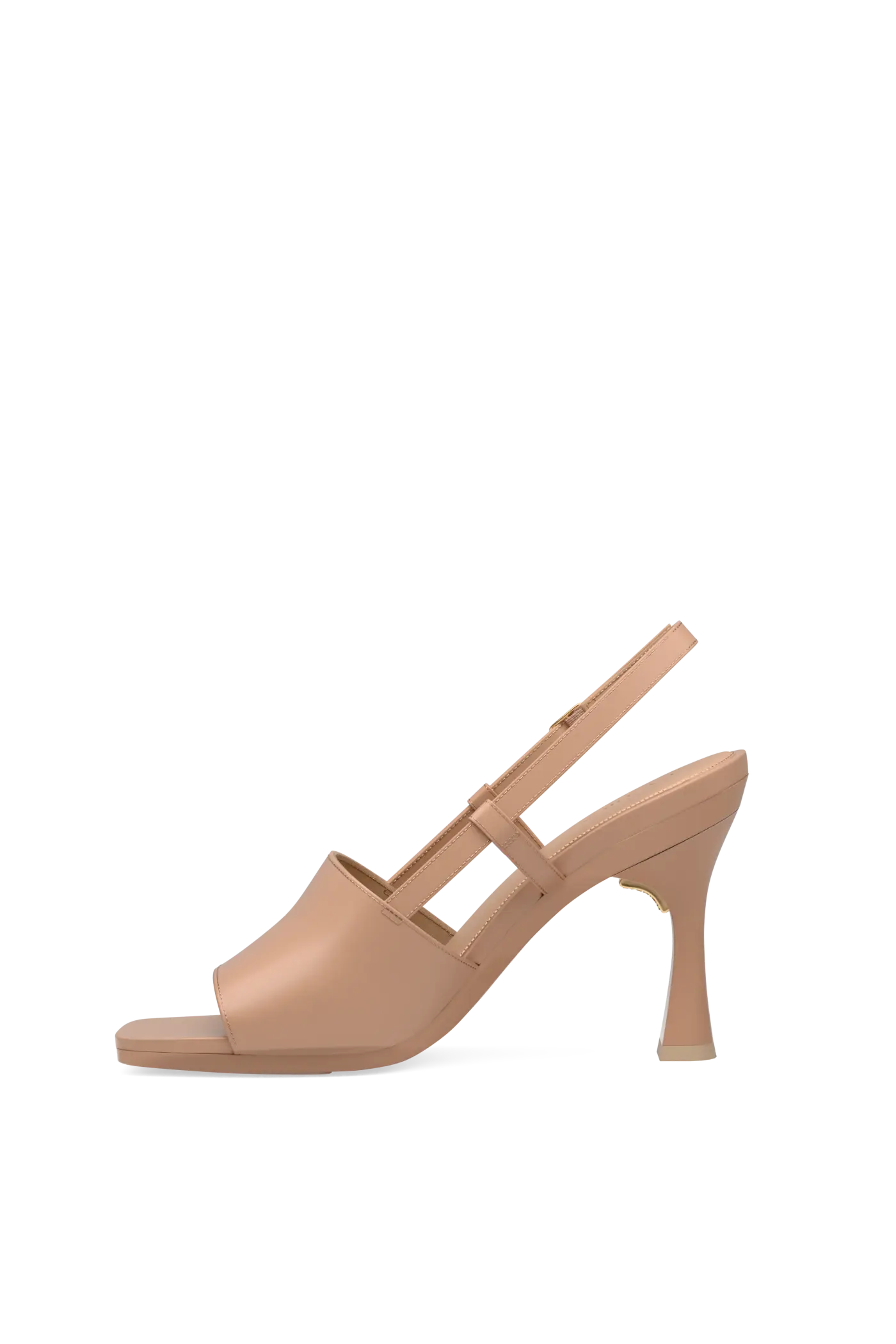 The Shae - Latte Leather 4 Flare Stiletto