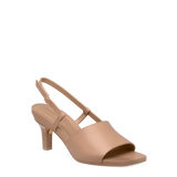Shae Mule Sandal - Latte Leather 3 Stiletto
