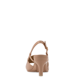 Shae Mule Sandal - Latte Leather 3 Stiletto