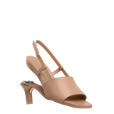 Shae Mule Sandal - Latte Leather 3 Stiletto