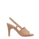 Shae Mule Sandal - Latte Leather 4 Stiletto