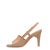 Shae Mule Sandal - Latte Leather 4 Stiletto