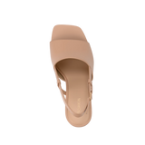 Shae Mule Sandal - Latte Leather Flat
