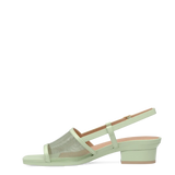 Shae Mule Sandal - Mint Mesh Flat