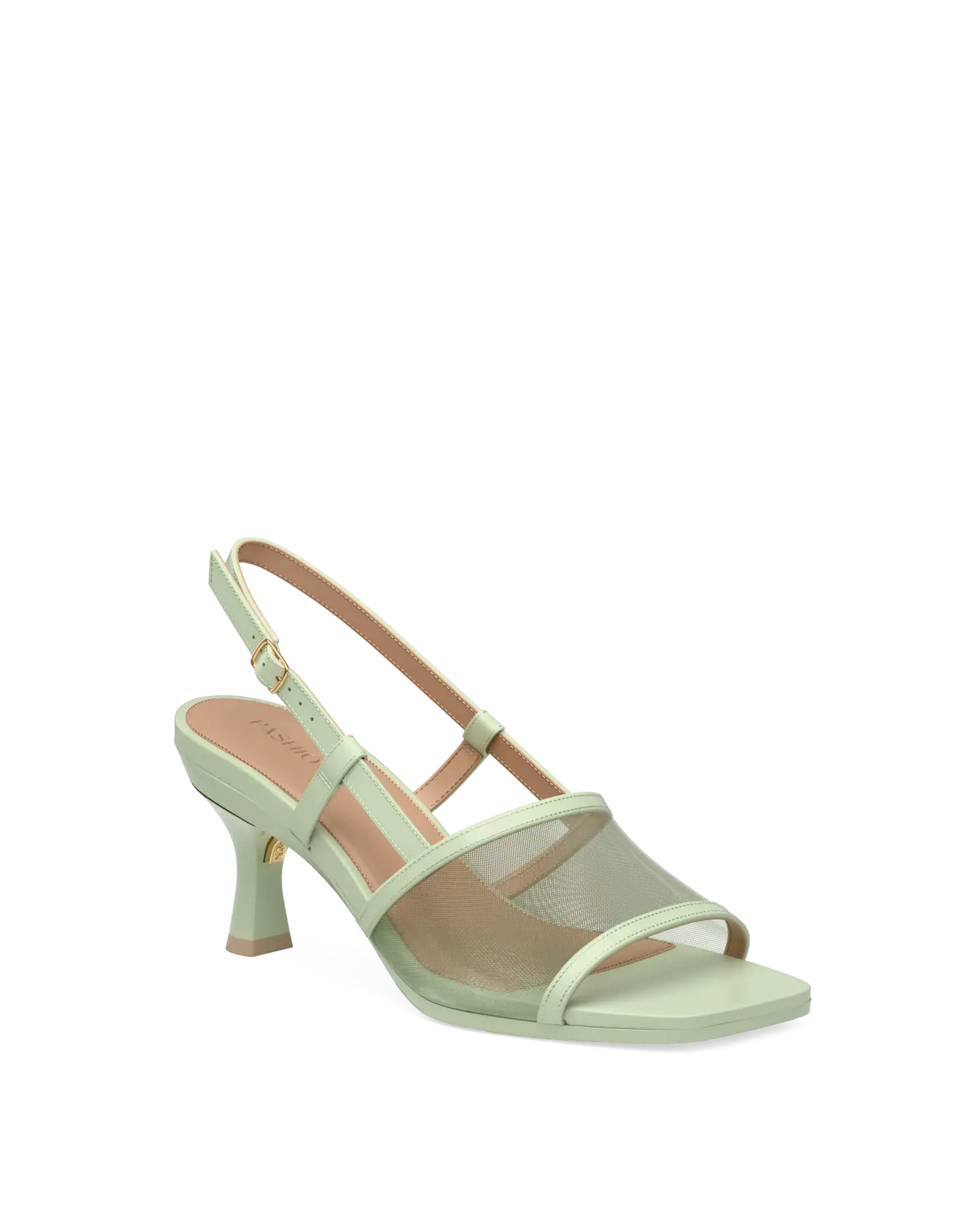 Shae Mule Sandal - Mint Mesh 3 Flare Stiletto