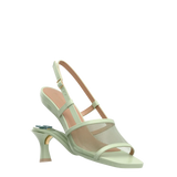 Shae Mule Sandal - Mint Mesh 3 Flare Stiletto