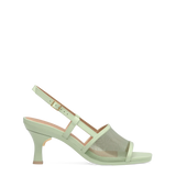 Shae Mule Sandal - Mint Mesh 3 Flare Stiletto