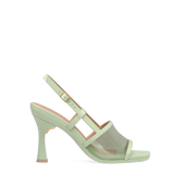 Shae Mule Sandal - Mint Mesh 4 Flare Stiletto