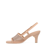 Shae Mule Sandal - Sand Mesh 3 Stiletto