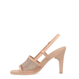 Shae Mule Sandal - Sand Mesh 4 Stiletto