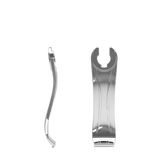 Stelo - Silver Metallic, product view. Pashion convertible heels go from heel to flat and are customizable with interchangeable heel kits.