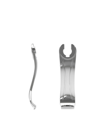 Stelo - Silver Metallic, product view. Pashion convertible heels go from heel to flat and are customizable with interchangeable heel kits.