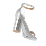 Stelo - Silver Metallic, alternate view. Pashion convertible heels go from heel to flat and are customizable with interchangeable heel kits.