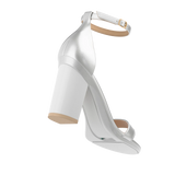 Stelo - Matte Silver, alternate view. Pashion convertible heels go from heel to flat and are customizable with interchangeable heel kits.