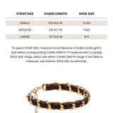 Chocolate Leather Ankle Chain