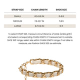 Ivory Leather Ankle Chain
