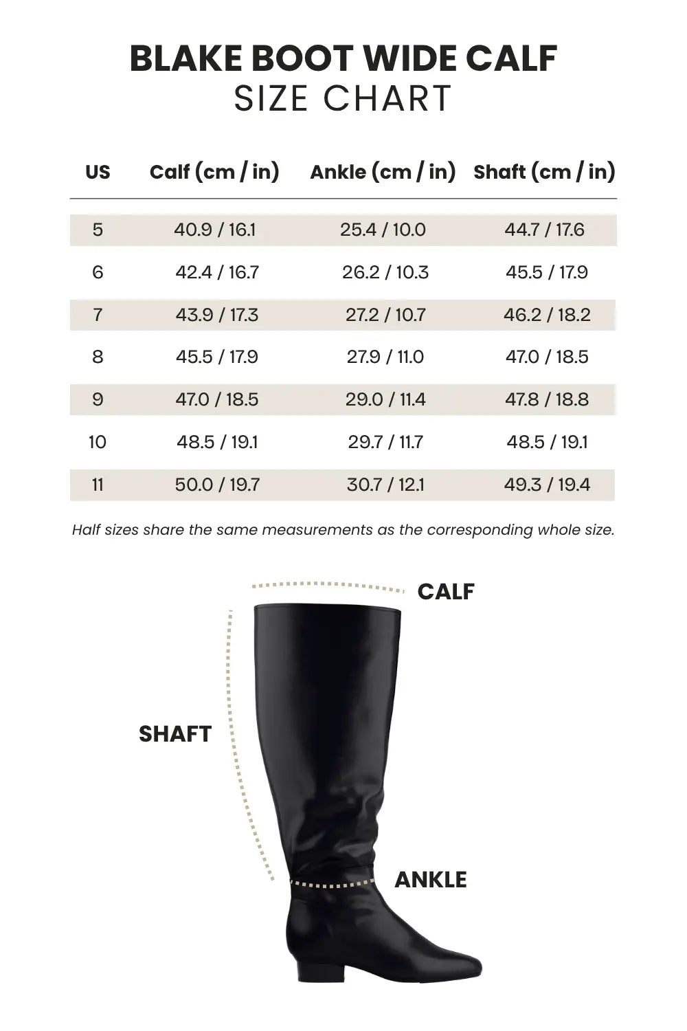 The Blake Boot Wide Calf - Coal Leather 3 Stiletto