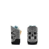 Block Heel Kit 4 Skull Rhinestone, back view. Pashion convertible heels go from heel to flat and are customizable with interchangeable heel kits.