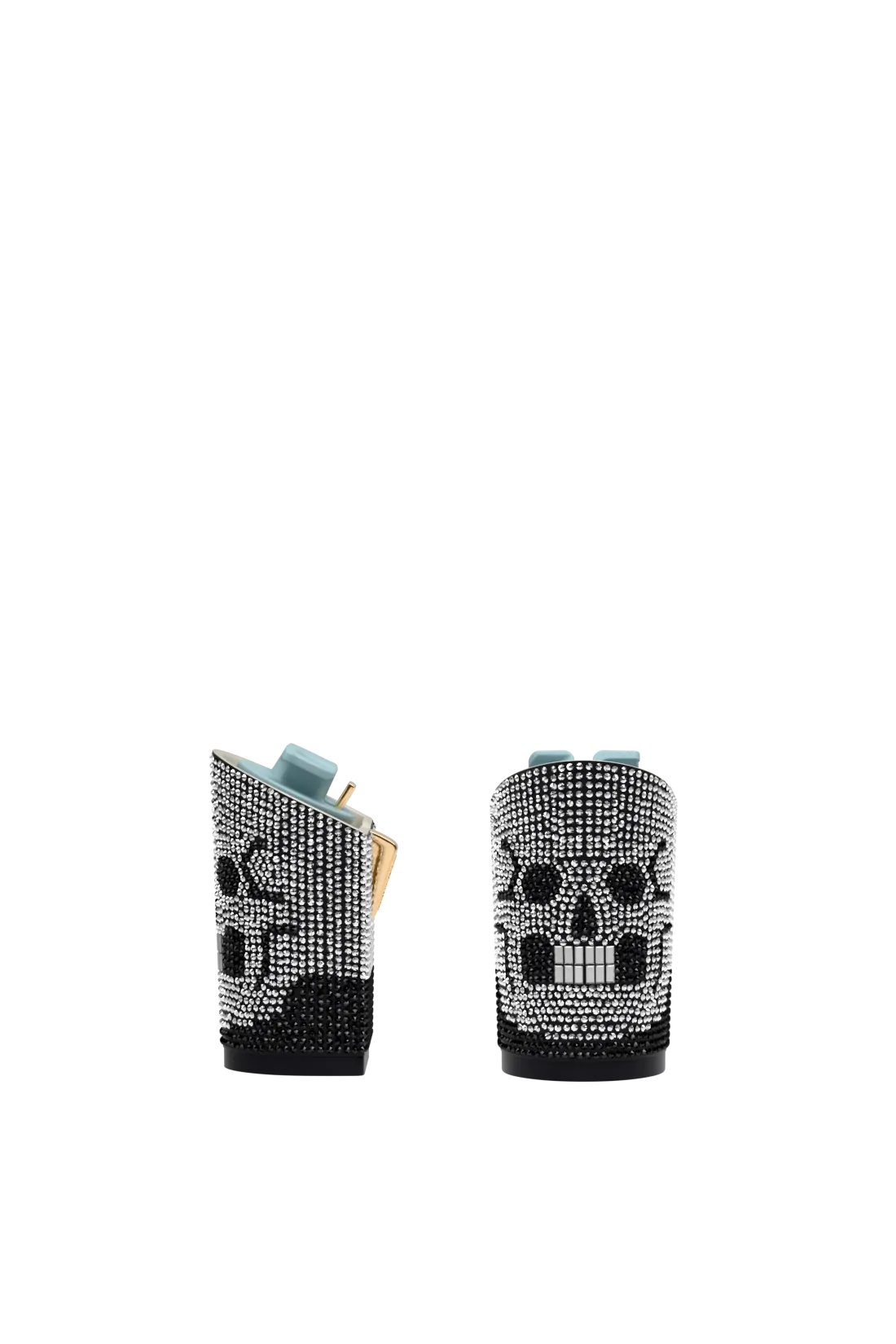 Block Heel Kit 4 Skull Rhinestone