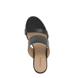 Ava Slide - Coal Black Leather