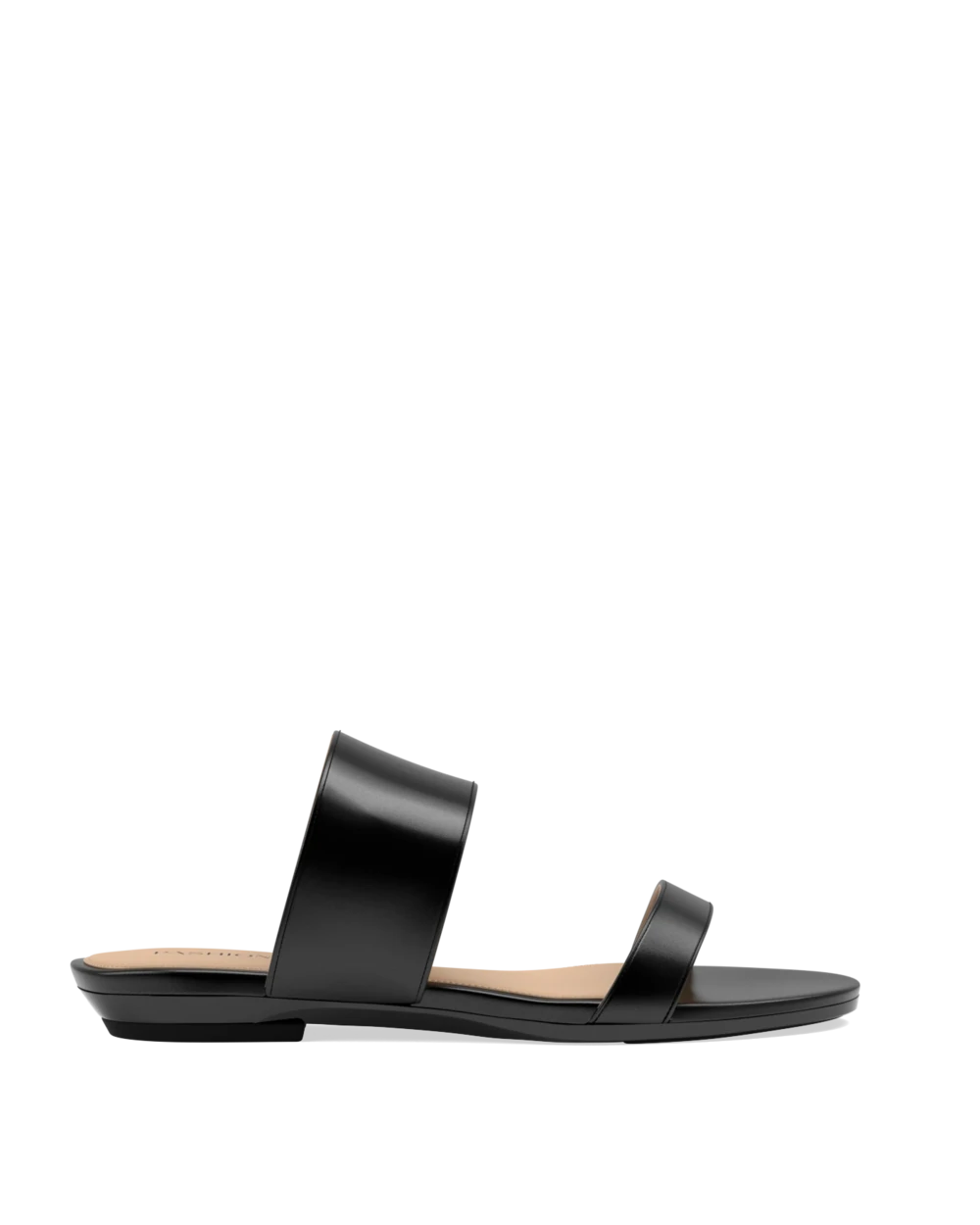 Ava Slide - Coal Black Leather