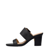 The Buckle Slide - Coal Black Suede 3 Block