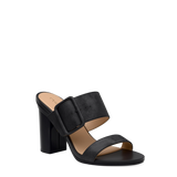 The Buckle Slide - Coal Black Suede 4 Block