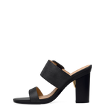 The Buckle Slide - Coal Black Suede 4 Block