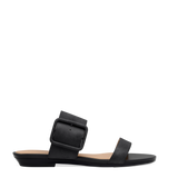 The Buckle Slide - Coal Black Suede