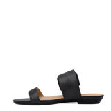 The Buckle Slide - Coal Black Suede