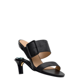 The Buckle Slide - Coal Black Suede 3 Stiletto