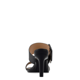 The Buckle Slide - Coal Black Suede 4 Stiletto