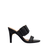 The Buckle Slide - Coal Black Suede 4 Stiletto