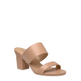 Ava Slide - Latte Leather 3 Block