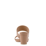 Ava Slide - Latte Leather 3 Block